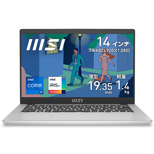 Modern-14-C12M-605JP　[ 14型 / フルHD / i7-1255U / RAM:16GB / SSD:512GB / Windows 11 Home / アーバンシルバー ]