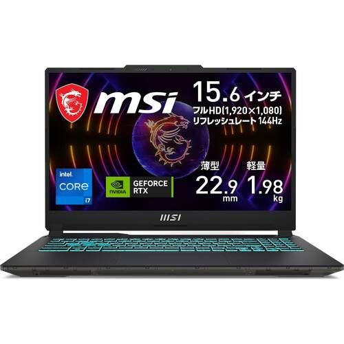 Cyborg-15-A12VF-859JP　Cyborg 15 A12V　[ 15.6型 / フルHD(144Hz) / i7-12650H / RTX4060 / RAM:16GB / SSD:512GB / Windows 11 Home / ブラック＆スケルトン ]