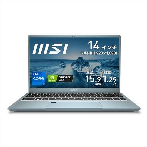Prestige-14-A12SC-239JP [ 14型 / フルHD / i7-1280P / GTX1650 Max-Q / RAM:16GB / SSD:512GB / Windows 11 Home / ブルーストーン ]