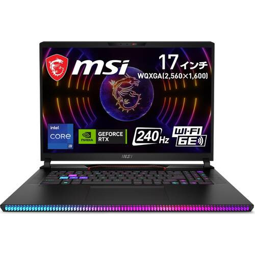 Raider-GE78HX-13VH-329JP [ 17型 / WQXGA(240Hz) / i9-13950HX / RTX4080 / RAM:32GB / SSD:2TB / Windows 11 Home / コアブラック ]