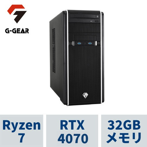  ( Ryzen7 5700X / 32GBメモリ / GeForce RTX4070 / 1TB SSD(M.2 NVMe Gen4) / Windows11 HOME) GA5A-D221BN/NT2 )