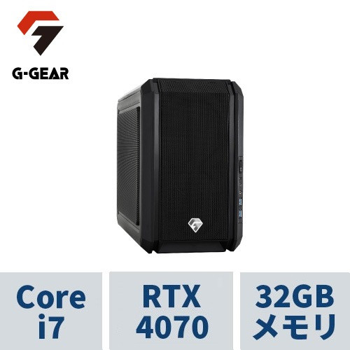 コンパクトゲーミングPC mini GI7J-F241BN/CP1 Corei7 /RTX4070 /32GBメモリ
