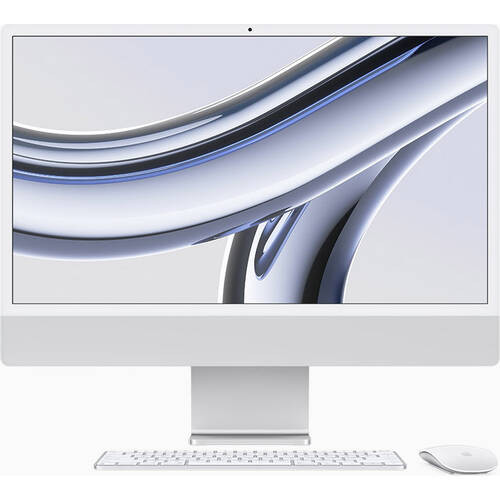 iMac 24 Retina 4.5K MQR93J/A [ 24型 / 4480×2520 / Apple M3(8C/8G) / RAM:8GB / SSD:256GB / Mac OS / シルバー ]