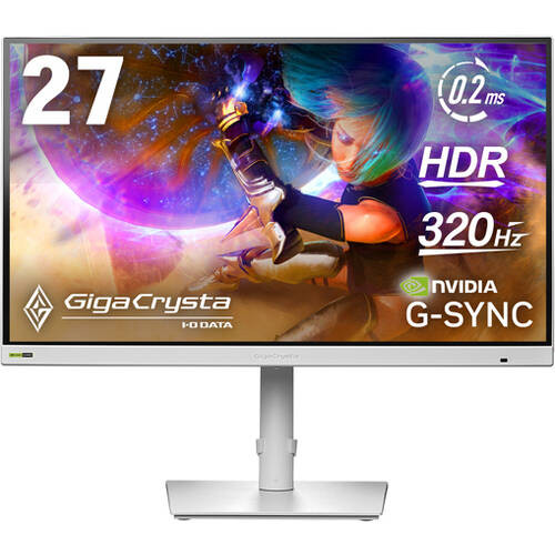 GigaCrysta KH-GDQ271RAW 27インチ WQHD(2560x1440) ゲーミングモニター 320Hz 0.2ms(GTG) AHVAパネル ホワイト