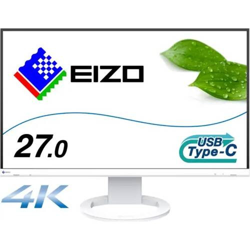 FlexScan EV2740S-WT ホワイト 27インチ 4Kビジネス向けモニター IPSパネル Type-C接続＆給電
